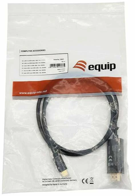 Equip Adapteris AV Įranga Įranga Adapteris USB-C -> HDMI 4K30Hz 1,00m sw