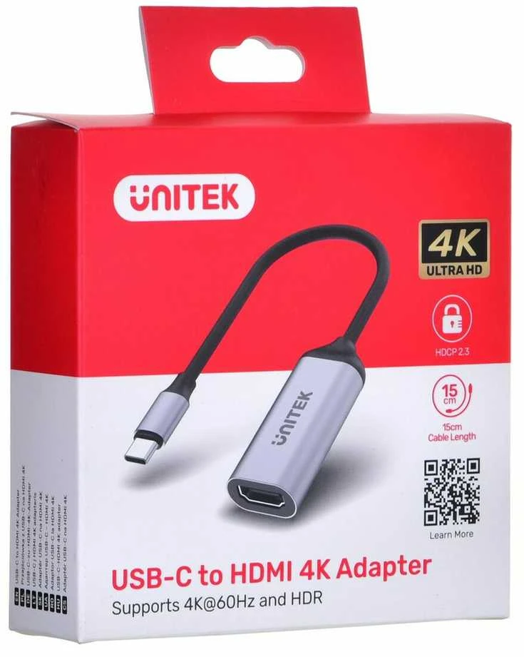 Adapteris - Unitek V1420A, USB-C į HDMI 2.0 4K 60Hz