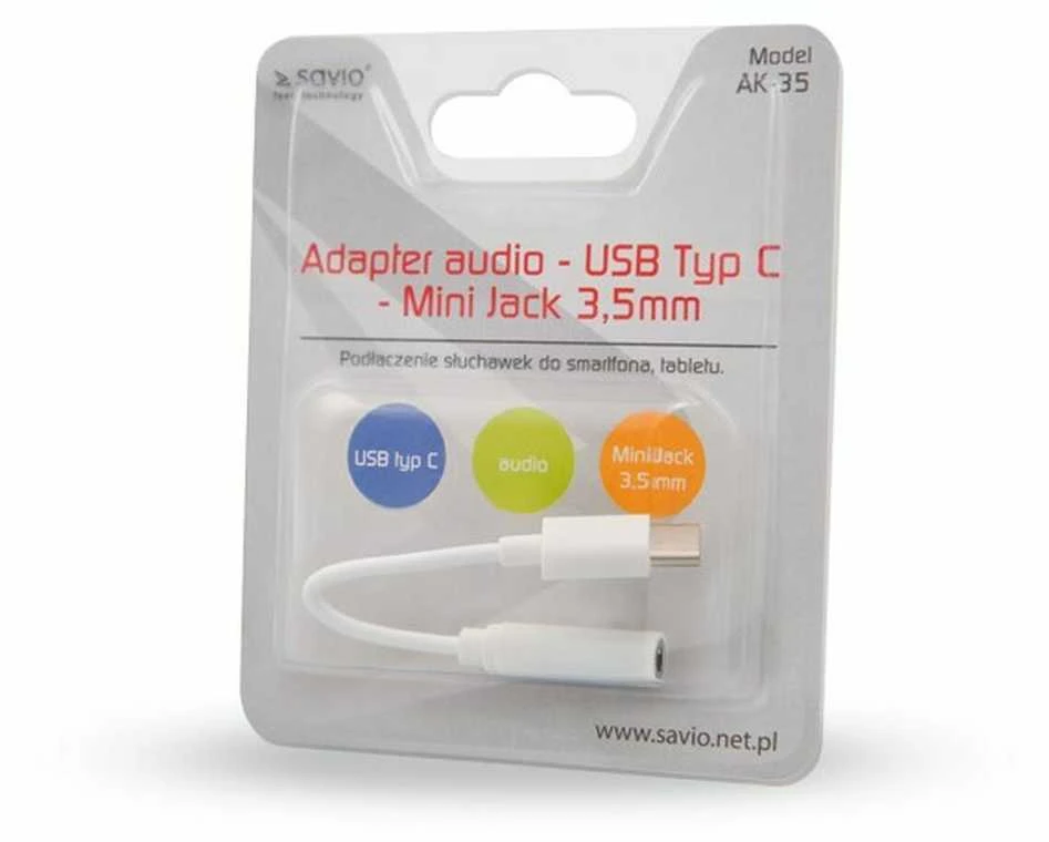 Garso Adapteris - Savio AK-35 Baltas