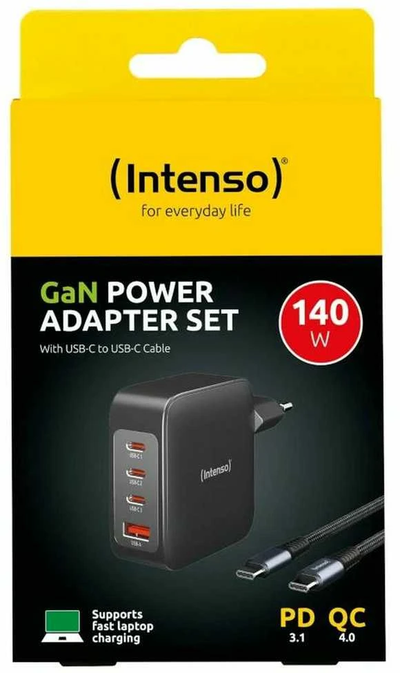 Intenso 140W įkroviklio pakuotė su kabeliu