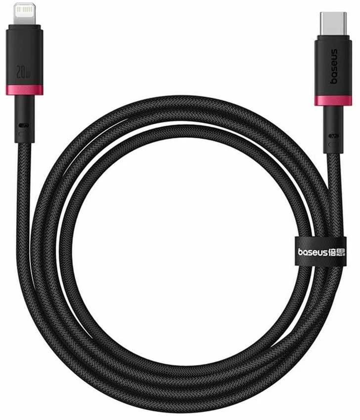 Baseus Dura Type C fast charging cable for iP 20 W 1 m Juodas, Raudona