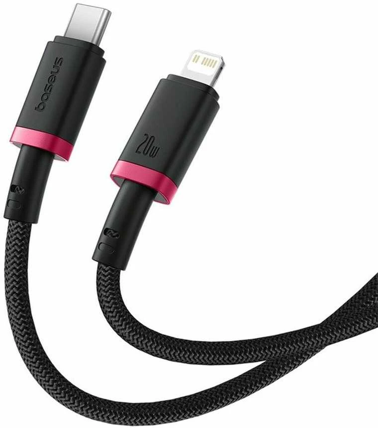 Baseus Dura Type C fast charging cable for iP 20 W 1 m Juodas, Raudona