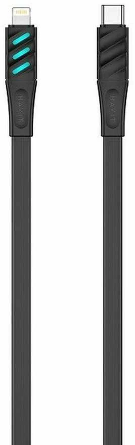 Havit CB6255 - C tipo USB įkrovimo laidas iki Lightning, 1 m (juodas)