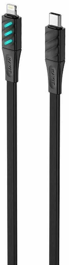 Havit CB6255 - C tipo USB įkrovimo laidas iki Lightning, 1 m (juodas)