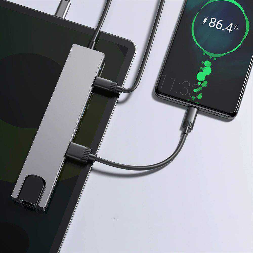 USB-C adapteris 8w1 Thunderbolt 3 HDMI RJ45