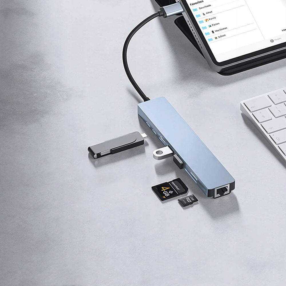 USB-C adapteris 8w1 Thunderbolt 3 HDMI RJ45