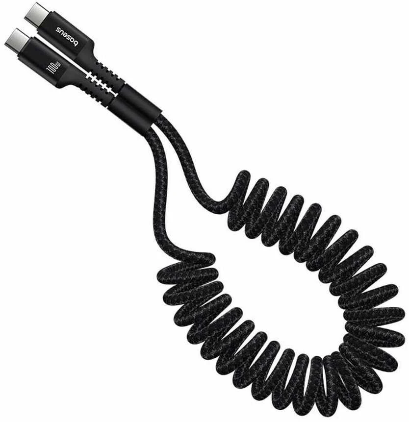 Greito įkrovimo laidas USB-C į USB-C Baseus Fish-Eye 100W, 1m (juodas)