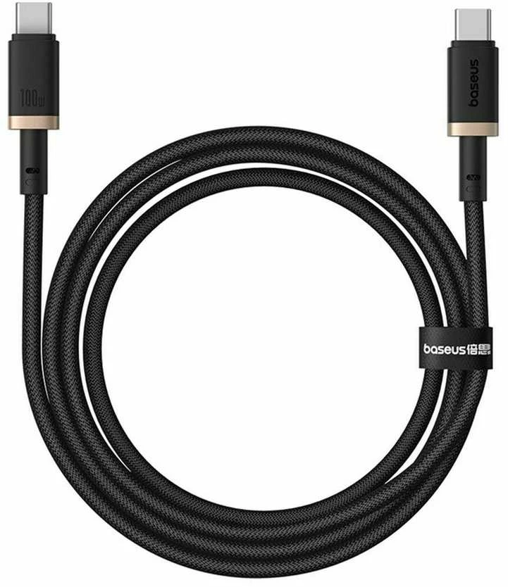 Baseus Dura Type C iki Type C 100 W greito įkrovimo laidas 1 m Juodas, Gold