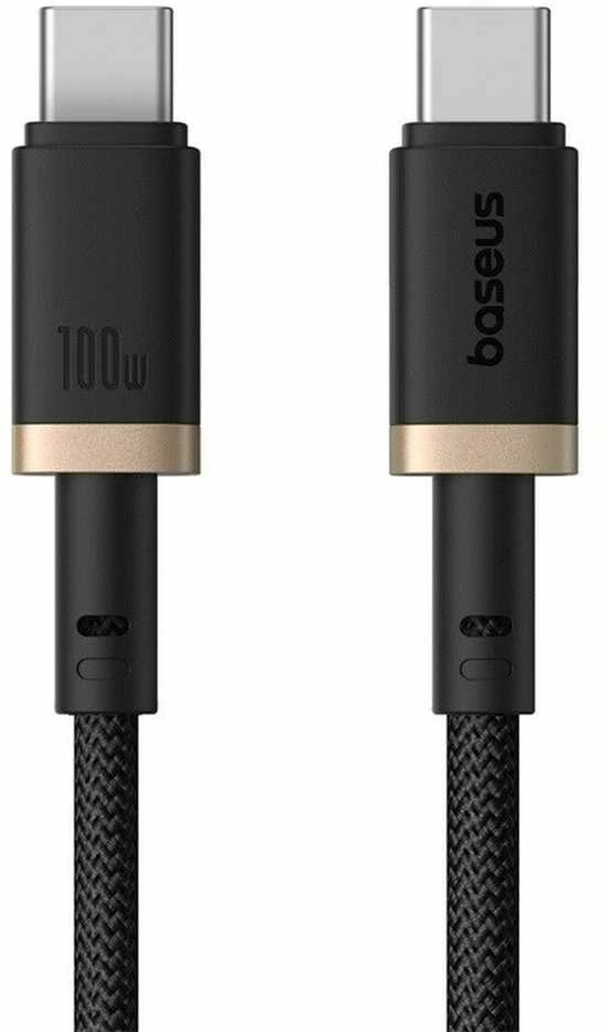 Baseus Dura Type C iki Type C 100 W greito įkrovimo laidas 1 m Juodas, Gold