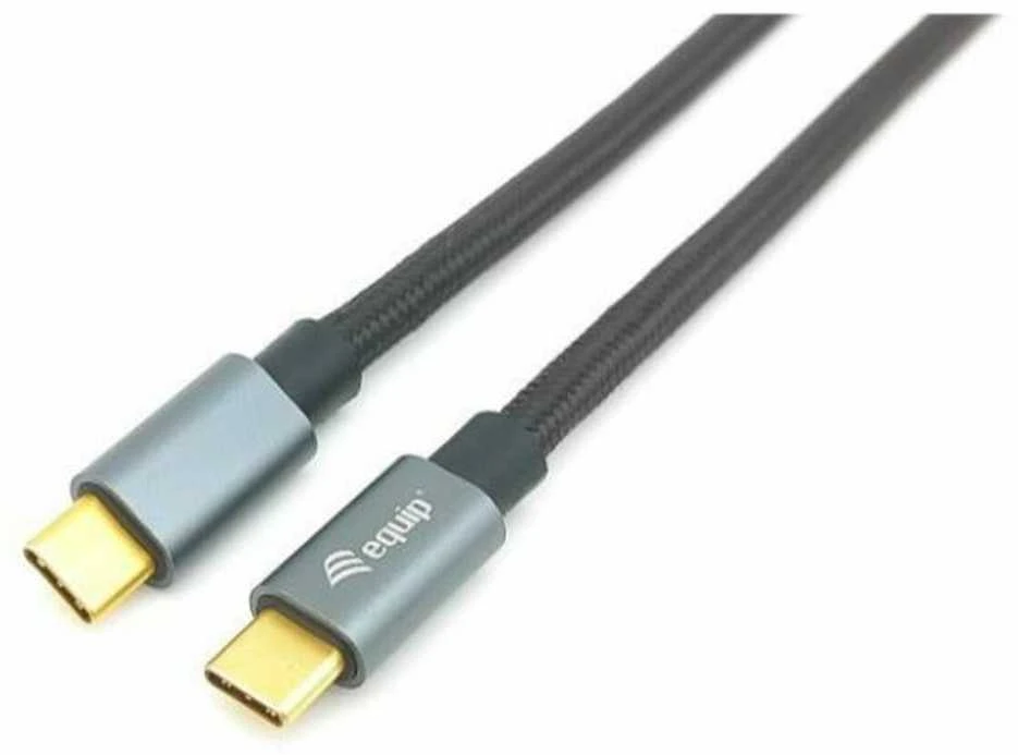 Kabelis USB Equip USB-C - USB-C 1 m Juodas (128354)