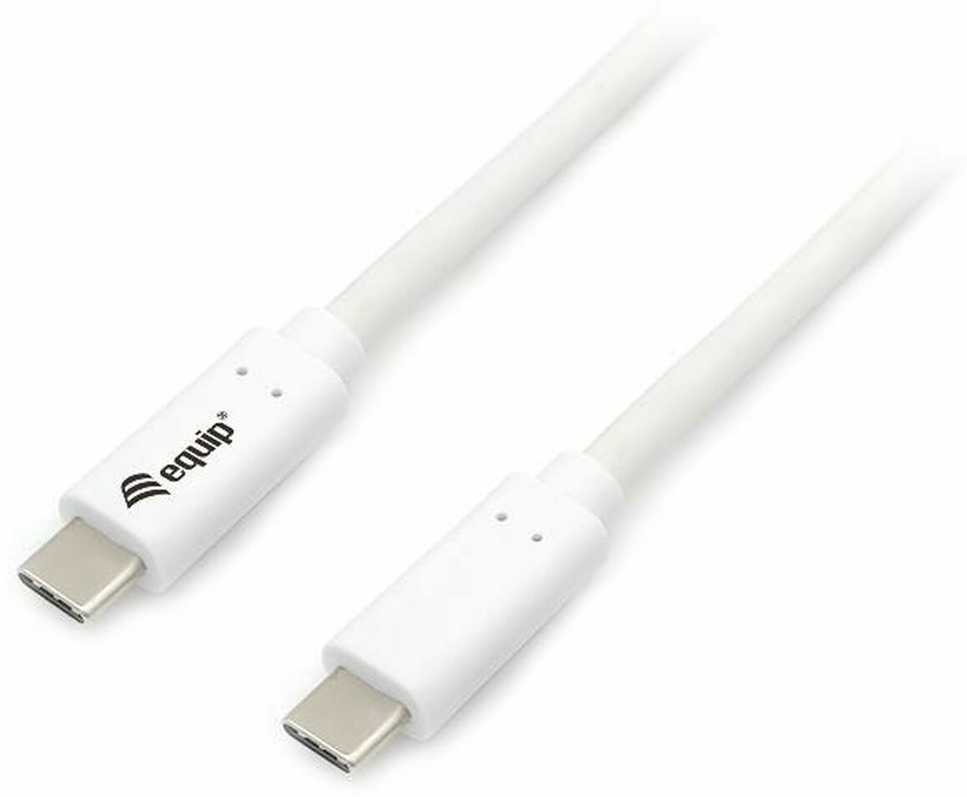 USB kabelis Equip USB-C - USB-C 1 m Balta (128361)