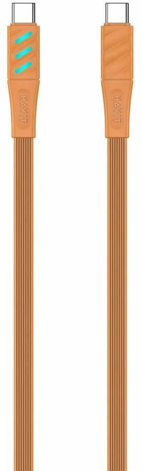 Havit CB6254 - USB Type C į USB Type C įkrovimo laidas, 1 m (oranžinis)