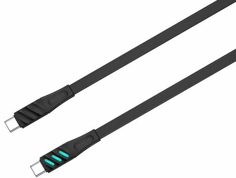 Havit CB6254 – USB Type C į USB Type C įkrovimo laidas, 1 m (juodas)