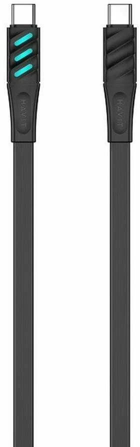 Havit CB6254 – USB Type C į USB Type C įkrovimo laidas, 1 m (juodas)