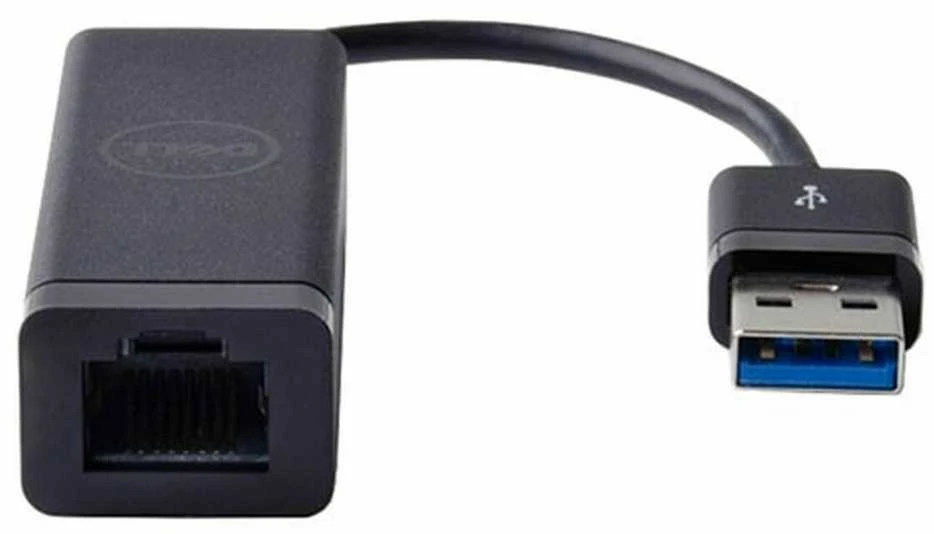 Dell USB-A į Ethernet adapteris su mėlyna jungtimi