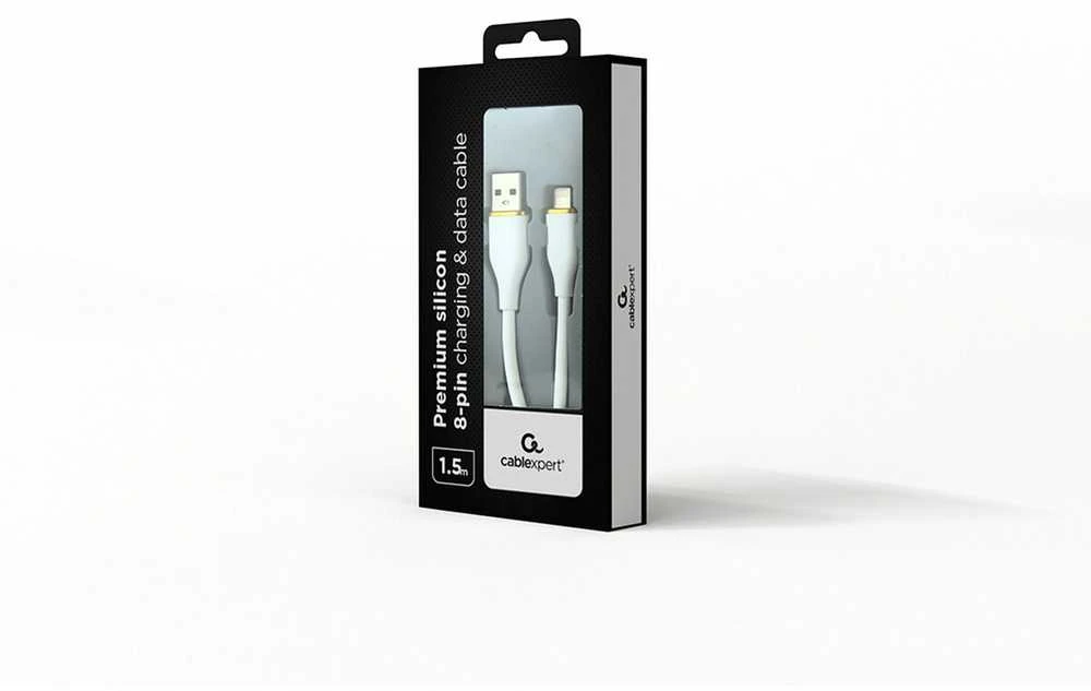 KABELIO ŽAIBAS Į USB2 1.5M/CC-USB2S-AM8PM-1.5M-W GEMBIRD