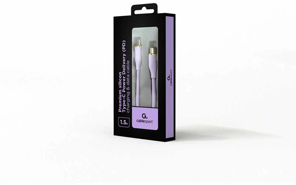 KABELAS USB-C 1,5M PREMIUM VIOL./CC-USB2S-CMCM-1,5M-P GEMBIRD
