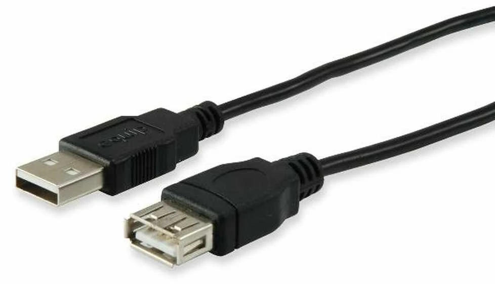 USB kabelis Equip USB-A - USB-A 5 m Juodas (128852)