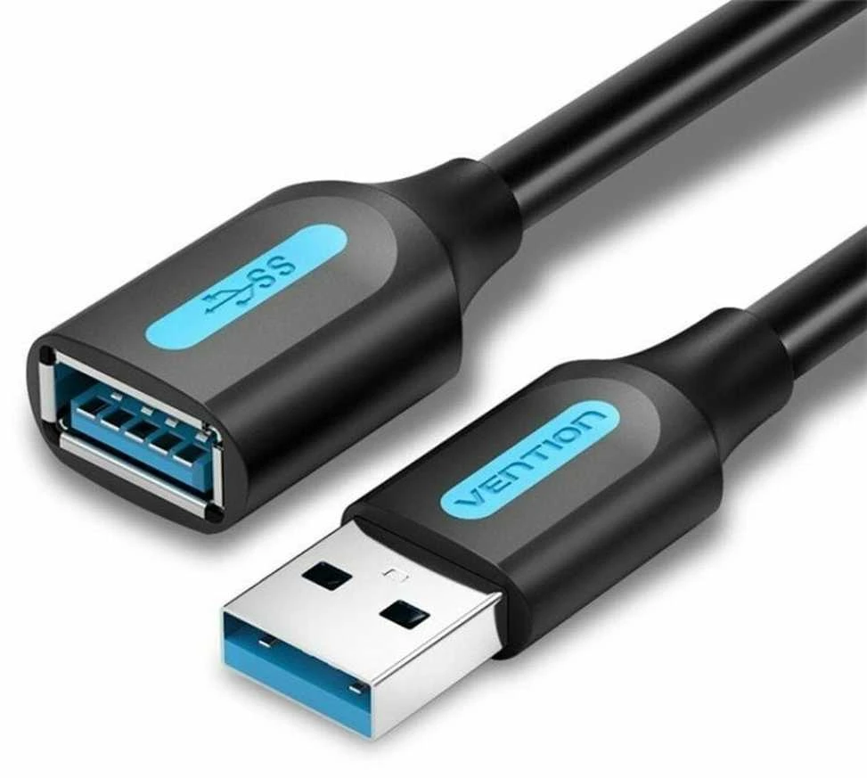 Vention USB 3.0 kištukinis ilginamasis kabelis Vėdinimo CBHBI 3m juodas PVC