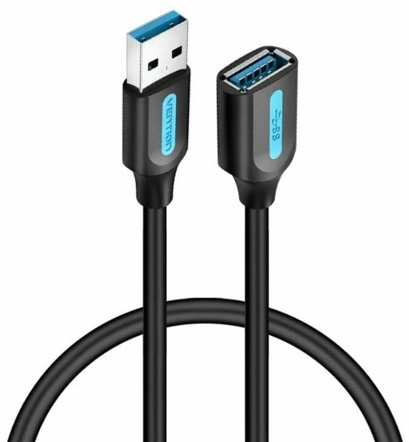 Vention USB 3.0 kištukinis ilginamasis kabelis Vėdinimo CBHBI 3m juodas PVC
