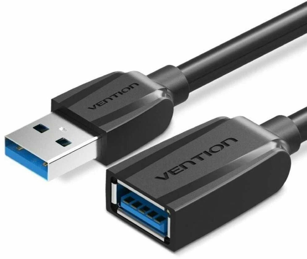 Vention Prailginimo kabelis USB 3.0, išorinis USB į moterišką USB, ventiliacija 3 m (juoda)
