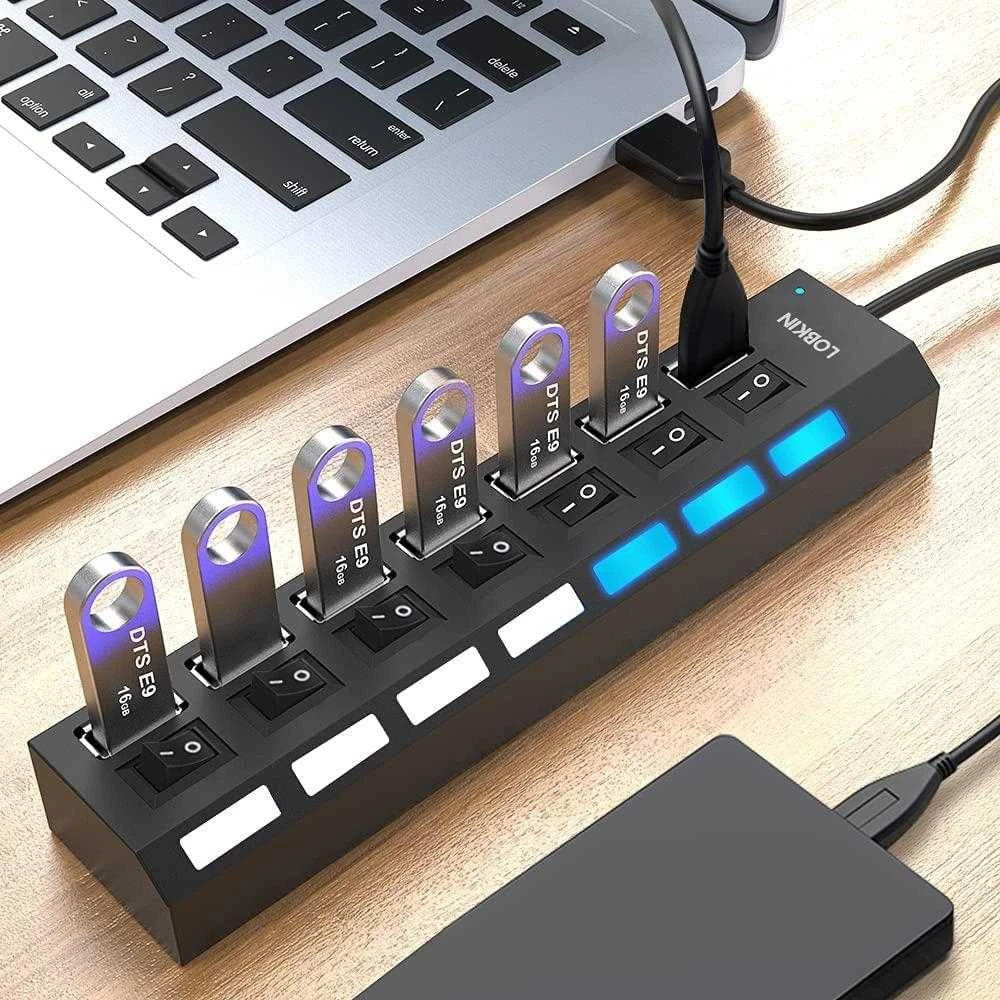 Fusion USB šakotuvas 7 portų 2.0