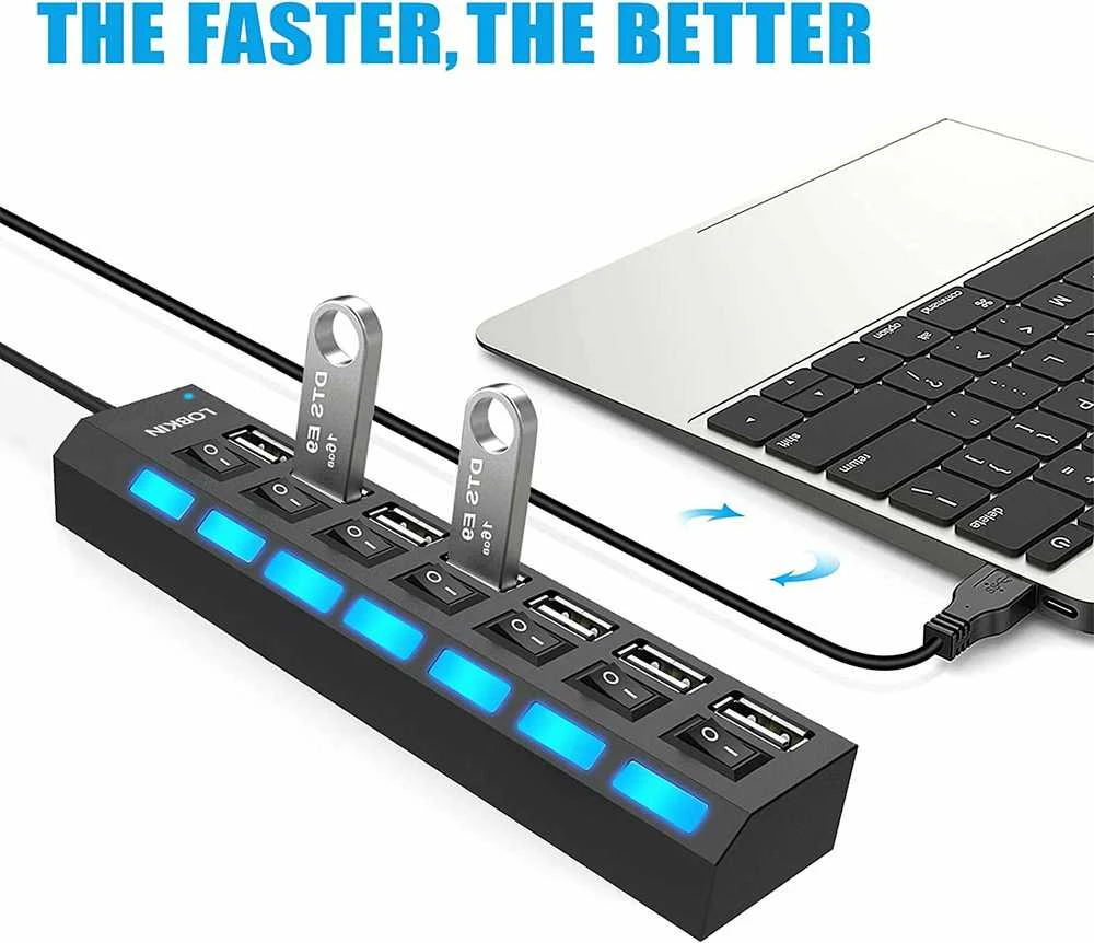 Fusion USB šakotuvas 7 portų 2.0