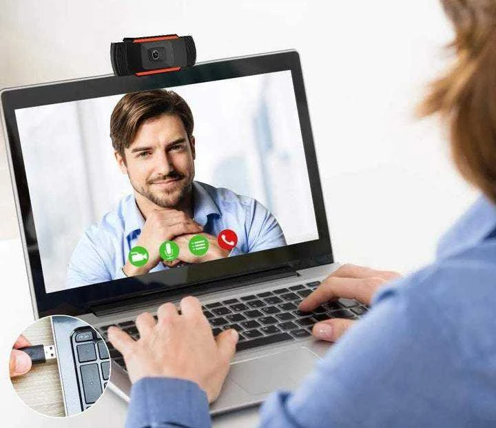 USB internetinė kamera su mikrofonu
