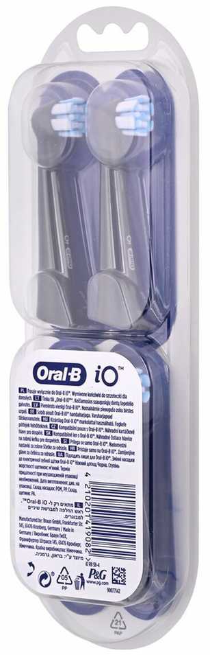Dantų šepetėlis Braun SB-4 Oral-B iO Gentle Care Juodas keičiamos dantų šepetėlio galvutės 4 vnt.