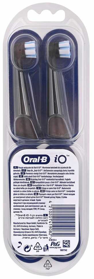 Dantų šepetėlis Braun SB-4 Oral-B iO Gentle Care Juodas keičiamos dantų šepetėlio galvutės 4 vnt.