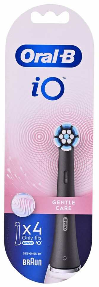 Dantų šepetėlis Braun SB-4 Oral-B iO Gentle Care Juodas keičiamos dantų šepetėlio galvutės 4 vnt.
