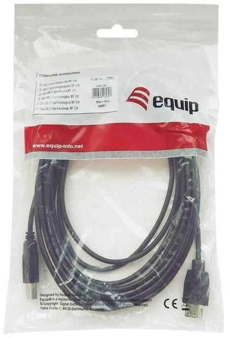 Kabelis USB Equip USB-A - USB-B 2 m Juodas (128864)
