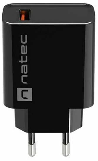 NATEC USB Charger Ribera USB-A 18W juodas