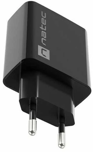 NATEC USB Charger Ribera USB-A 18W juodas