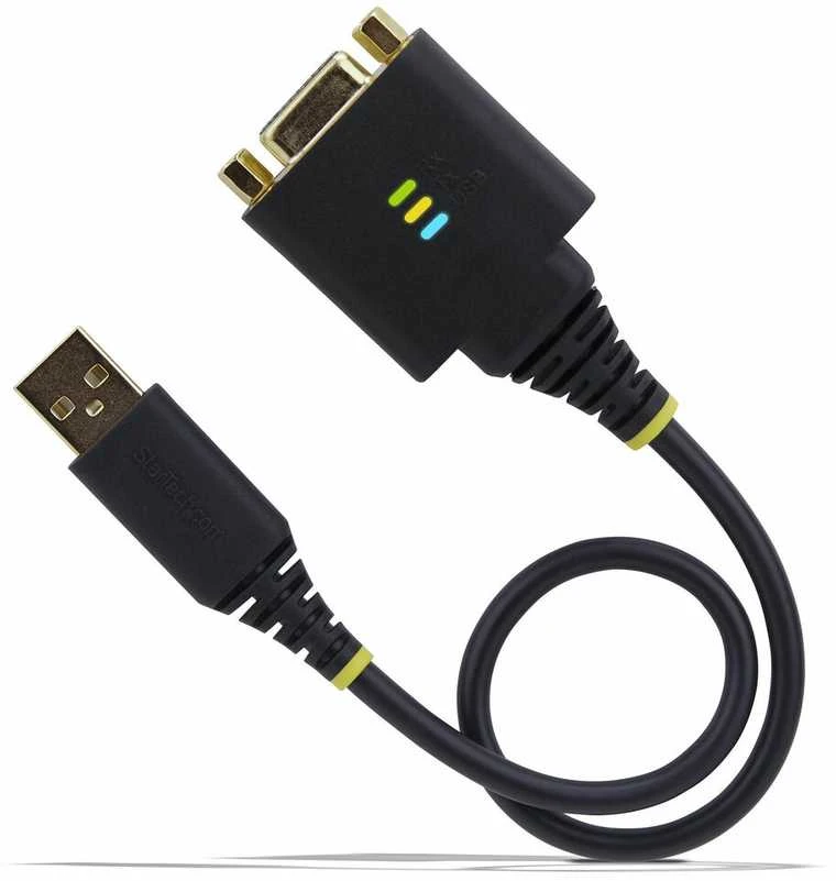 „StarTech 1P1FFCN-USB-SERIAL“ lygiagretusis kabelis, juodas 0,3 m A tipo USB DB-9