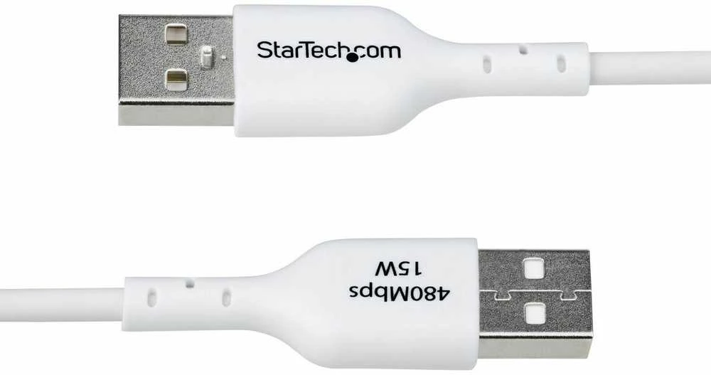 „StarTech“ USB-A į USB-C kabelis, 1 m, Baltas/Įkroviklio laidas, USB 2.0 duomenų perdavimas