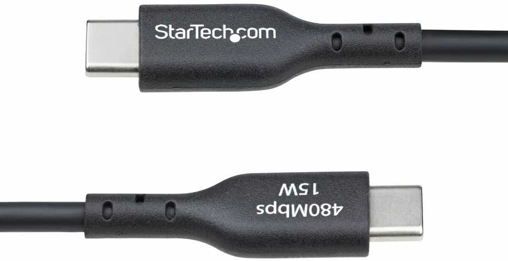 „StarTech“ 2M USB-A į USB-C kabelis Juodas/Laidas USB 2.0 duomenų perdavimas