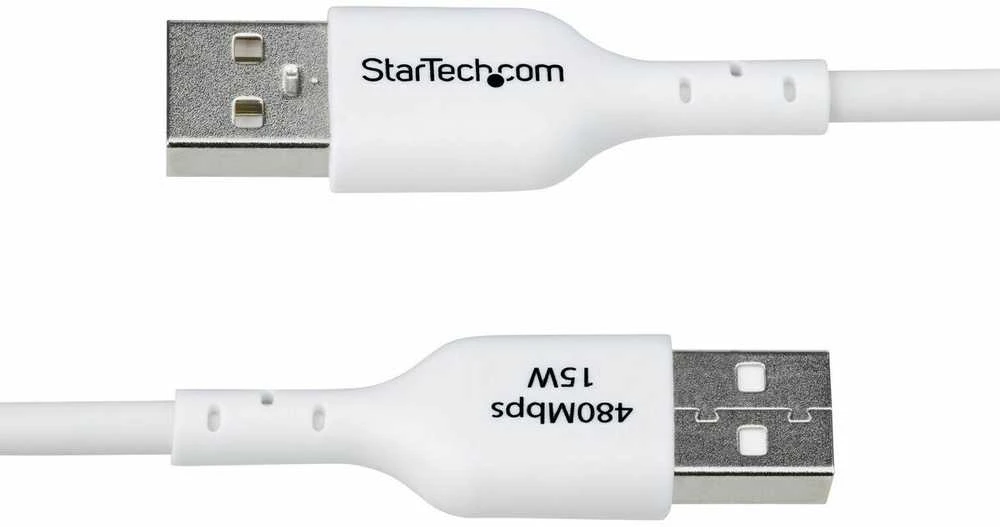 „StarTech“ USB-A į USB-C kabelis, 2 m, Baltas/Įkroviklio laidas, USB 2.0, duomenų perdavimas