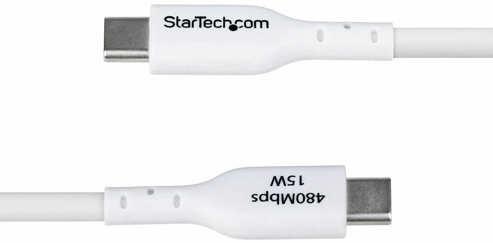 „StarTech“ 3M USB-A į USB-C kabelis, baltas / įkroviklio laidas, USB 2.0 duomenų perdavimas