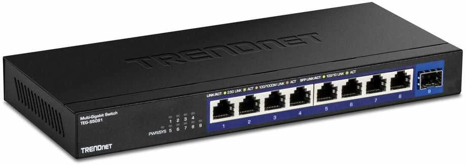 Šakotuvas Trendnet 9-PORT 2.5G UNMANAGED SWITCH - W. 10 G SFP+ PORT
