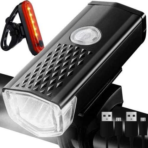 Trizand USB LED dviračio žibintas + galinis žibintas 23679