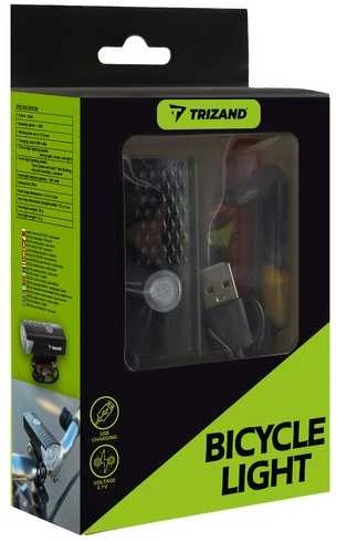 Trizand USB LED dviračio žibintas + galinis žibintas 23679