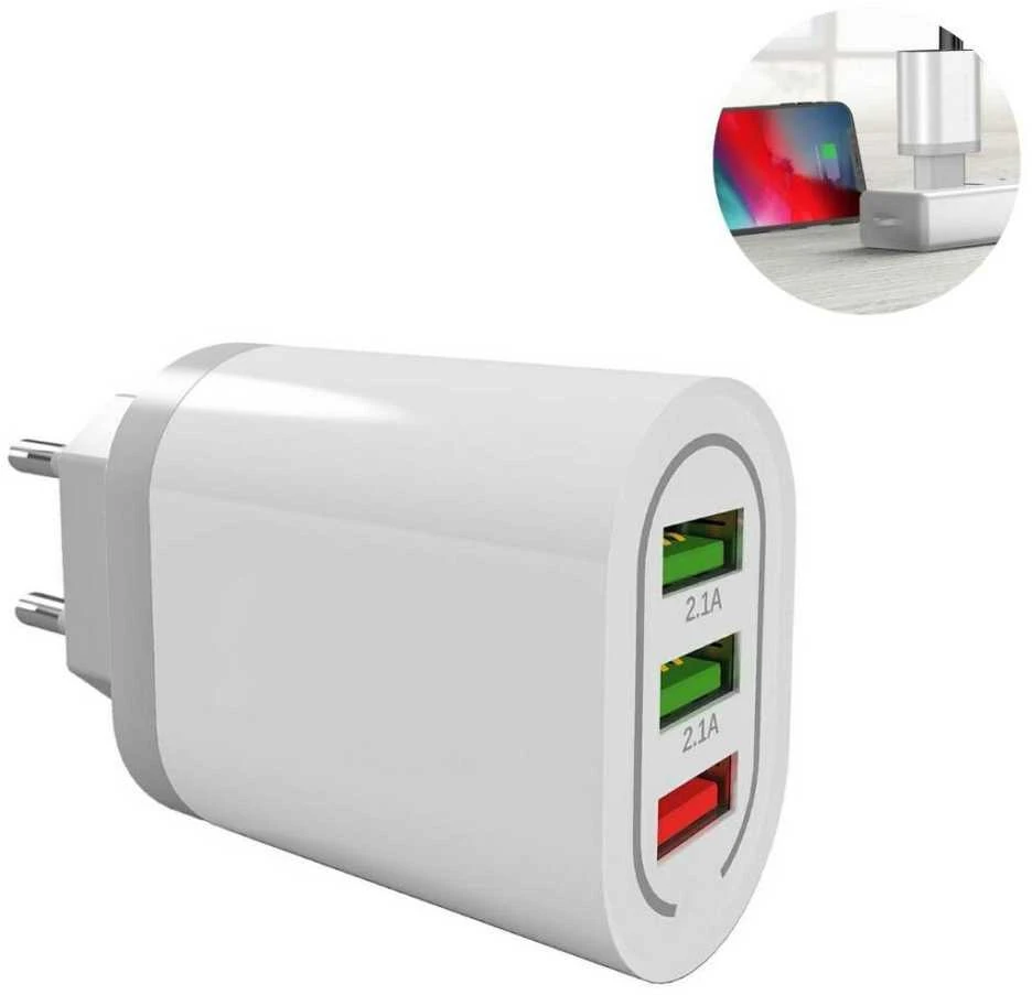 Plp37F Tinklo laidas Tinklo įkroviklis. usb, greitas, 18w baltas