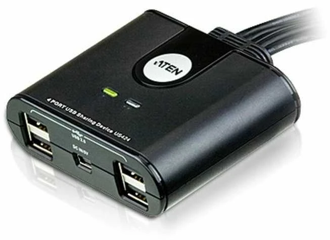 Šakotuvas ATEN US424-AT ATEN US424-AT 4 prievadų USB periferinio bendrinimo įrenginys