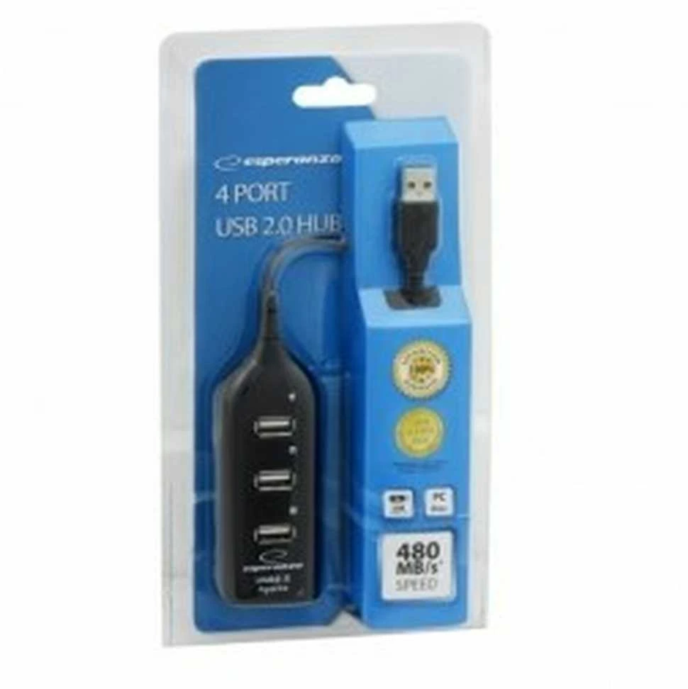 USB Adapteris - Esperanza EA116 480 Mbit/s, Juodas