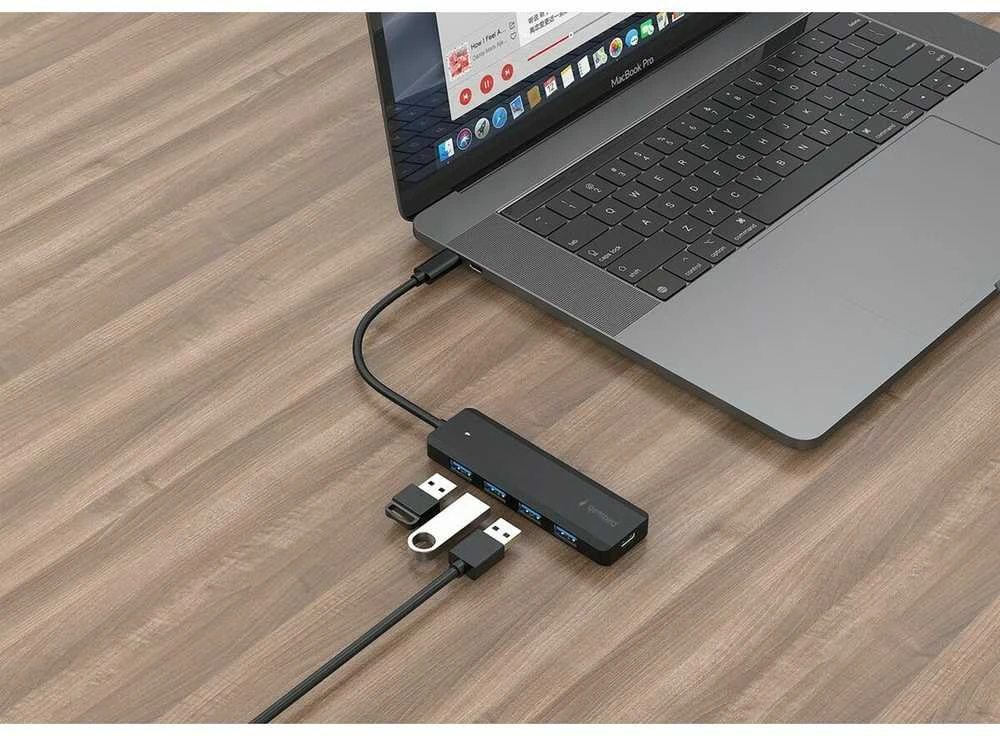 Gembird | 4 prievadų USB 3.1 (Gen 1) Type-C Hub | UHB-CM-U3P4P-01