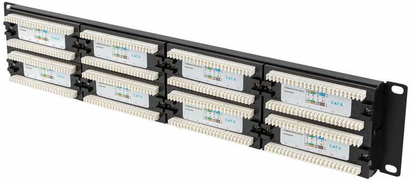Lanberg Patch Panel 48 port 2U 19" kat.6 UTP juoda