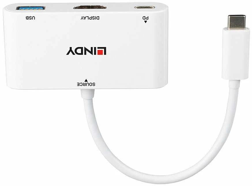 Adapteris - LINDY USB 3.2 Type C į HDMI Adapteris 4K@60Hz PD 100W