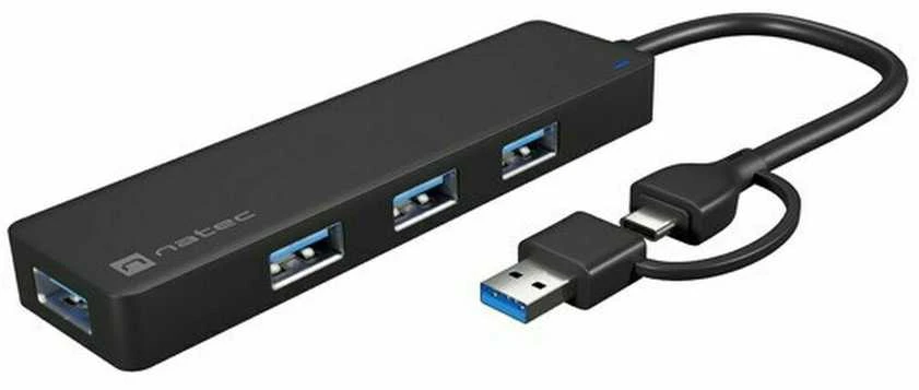 Natec Mayfly 4-port USB šakotuvas su dviguba jungtimi