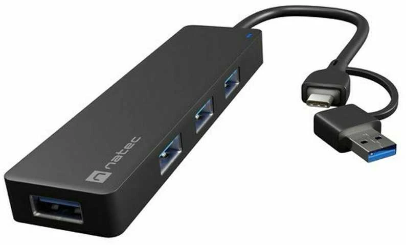 Natec USB 3.0 HUB, Mayfly, 4-Port, Juodas | Natec | USB 3.0 HUB, Mayfly, 4-Port | Moth NHU-1342 | Juodas | 0.15 m